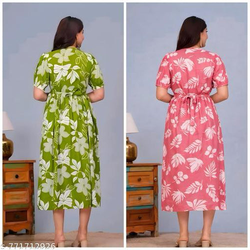 Maija Women Maternity & Feeding kurti - set of 2