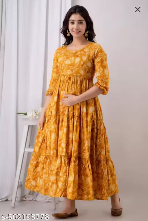 Women's maternity kurta\zip gowen