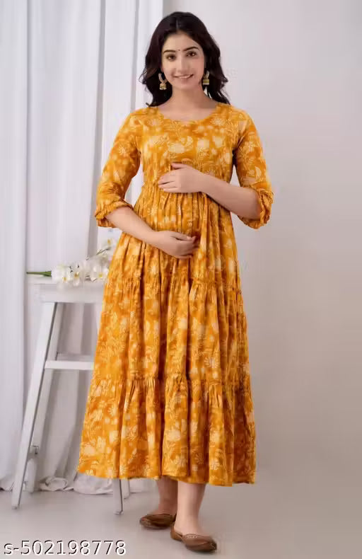 Women's maternity kurta\zip gowen